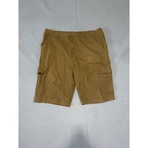 Blu Rock Cargo Shorts Mens 40 Brown Cotton Stretch Pockets Classic Outdoor
